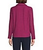 Investments Knit Long Sleeve Y-Neck Button Front Novelty Top - Image 6