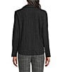 Investments Knit Long Sleeve Y-Neck Button Front Novelty Top - Image 6