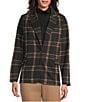 Investments Large Windowpane Long Sleeve One Button Notch Lapel Blazer, Color:Large Windowpane - Image 2