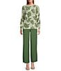 Investments Layered Leaves Long Sleeve Boat Neck Pullover Sweater, Color:Layered Leaves - Image 3