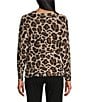 Investments Leopard Print Long Sleeve Boat Neck Pullover Sweater, Color:Leopard - Image 2