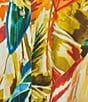 Investments Linen Blend Woven Palm Beach Multi Long Sleeve Point Collar Button Front Top, Color:Palm Beach Multi - Image 4