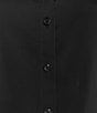 Investments Long Cuffed Sleeve Point Collar Button Down Satin Top - Image 4