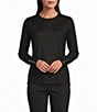 Investments Long Sleeve Button Cuff Crew Neck Sweater - Image 5