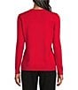 Investments Long Sleeve V-Neck Pullover Top, Color:Haute Red - Image 2