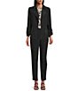Color:Black - Image 3 - Modal Straight Leg Pull-On Coordinating Ankle Pants