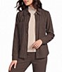 Investments Modern Ease Long Sleeve Button Front Herringbone Knit Jacket - Image 1
