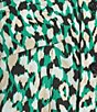 Color:Green Leopard - Image 4 - Olivia Green Leopard Point Collar Print Long Roll-Tab Sleeve Button Front Utility Blouse