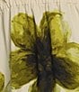 Investments Open Drape Front Long Sleeve Button Cuff Watercolor Blooms Print Novelty Jacket, Color:Watercolor Blooms - Image 4