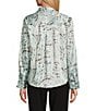 Investments Painted Zebra Long Sleeve Point Collar Button Front Top, Color:Painted Zebra - Image 2