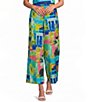 Investments Palm Patch Wide Leg Crinkle Coordinating Pants - Image 1