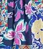 Investments Patchwork Floral Print 3/4 Cuff Sleeve Y-Neck Button Down Coordinating Blouse - Image 4