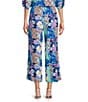 Investments Patchwork Floral Print Pull-On Wide Leg Crop Coordinating Pants - Image 2