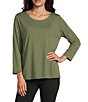 Investments Performance Traveler Pullover 3/4 Sleeve Scoop Neck Top - Image 5