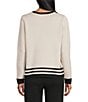 Investments Petite Border Stripe Long Sleeve Crew Neck Pullover Top, Color:Border Stripe - Image 3
