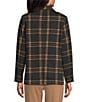 Investments Petite Large Windowpane Long Sleeve One Button Notch Lapel Blazer, Color:Large Windowpane - Image 3
