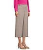 Investments Petite Size Houndstooth PARK AVE fit Elite Stretch Pull-On Wide Leg Crop Pants - Image 3