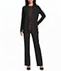 Investments Petite Size Long Sleeve Open Front Patch Pocket Cardigan - Image 6