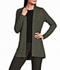 Investments Petite Size Long Sleeve Open Front Patch Pocket Cardigan - Image 1