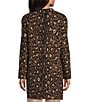 Investments Petite Size Neutral Animal Long Sleeve Button Front Knit Cardigan - Image 2