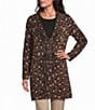Investments Petite Size Neutral Animal Long Sleeve Button Front Knit Cardigan - Image 1
