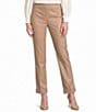 Investments Petite Size Pull On Heather Flannel Cuffed Ankle Pants - Image 1