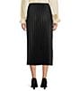Investments Petite Size Pull On Pleated Satin Skirt - Image 2