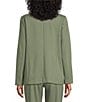Color:Sea Spray - Image 2 - Petite Size Signature Ponte Long Sleeve Open-Front Jacket
