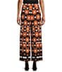 Investments Petite Size Soft Separates Dark Honeycomb Border Elastic Waist Coordinating Pull-On Crop Pants, Color:Dark Honeycomb Border - Image 2