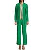 Investments Petite Size Soft Separates Long Sleeve Side Slit Open-Front Coordinating Cardigan, Color:Green Tambourine - Image 3