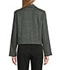 Investments Petite Size Textured Long Sleeve Notch Lapel Button Front Blazer - Image 5