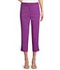 Color:Bright Violet - Image 1 - Petite Size the 5TH AVE fit Elite Stretch Crop Pants
