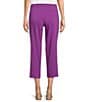 Color:Bright Violet - Image 2 - Petite Size the 5TH AVE fit Elite Stretch Crop Pants