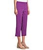 Color:Bright Violet - Image 3 - Petite Size the 5TH AVE fit Elite Stretch Crop Pants