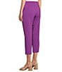 Color:Bright Violet - Image 4 - Petite Size the 5TH AVE fit Elite Stretch Crop Pants