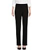 Color:Black - Image 1 - Petite Size the PARK AVE fit Pull-On Straight Leg Pants