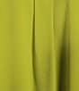 Investments Petite Size Woven 3/4 Sleeve Point Collar Button Front Split Cuff Top, Color:Split Pea Green - Image 4