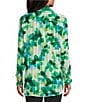 Investments Petite Size Woven Multi Layered Petals Long Sleeve Point Collar Button Front Top, Color:Multi Layered Petals - Image 2
