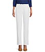 Color:White - Image 1 - Petite Size the 5TH AVE fit Straight Leg Pants