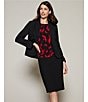 Investments Platinum Suiting Long Sleeve Two Button Notch Lapel Blazer, Color:Black - Image 8