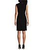 Investments Platinum Suiting Petite Size Sleeveless Crew Neck Sheath Dress, Color:Black - Image 2
