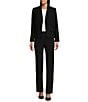 Investments Platinum Suiting Petite Size Slim Leg Pant, Color:Black - Image 3