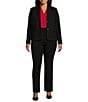 Investments Platinum Suiting Plus Size Woven Sleeveless V-Neck Button Front Top, Color:Stoplight Red - Image 3