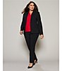 Investments Platinum Suiting Plus Size Woven Sleeveless V-Neck Button Front Top, Color:Stoplight Red - Image 5