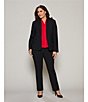 Investments Platinum Suiting Plus Size Woven Sleeveless V-Neck Button Front Top, Color:Stoplight Red - Image 6