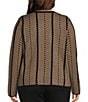 Investments Plus Chevron Stripe Long Sleeve Crew Neck Pullover Top, Color:Chevron Stripe - Image 2