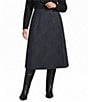 Investments Plus Size Black Watch Plaid Pull On Ponte Maxi Skirt - Image 1