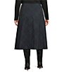 Investments Plus Size Black Watch Plaid Pull On Ponte Maxi Skirt - Image 2