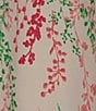 Investments Plus Size Caroline Signature Cascading Vines V-Neck 3/4 Sleeve Button Front Top, Color:Cascading Vines - Image 4