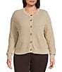 Investments Plus Size Charlotte Crew Neck Long Sleeve Button Front Cardigan - Image 6